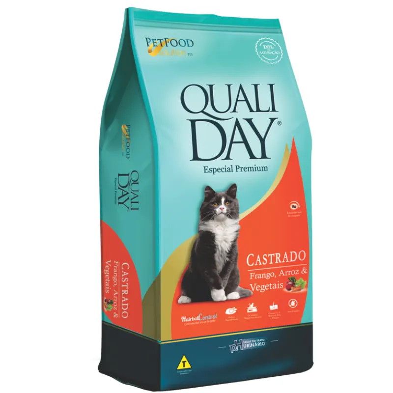 Ração Qualiday Para Gatos Castrados Sabor Frango
