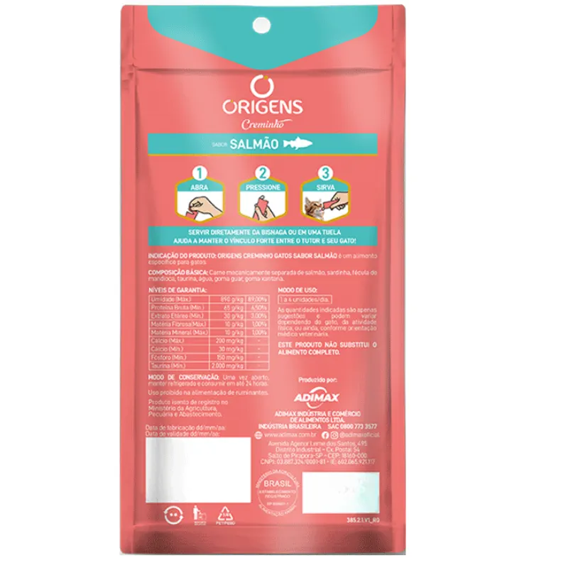 Origens Creminho Sabor Salmão 60 g