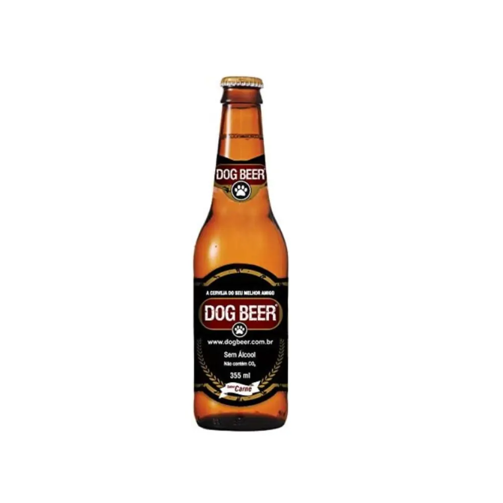 Cerveja Dog Beer Sem Álcool Sabor Carne Para Cães 355ml