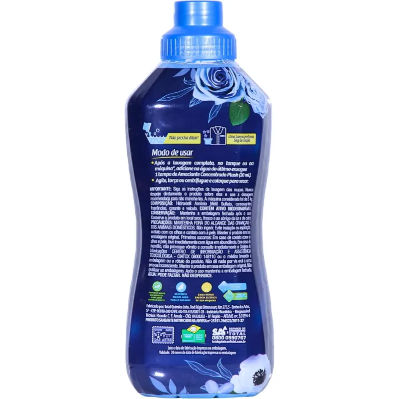 Amaciante Plush Concentrado Spring 1 L