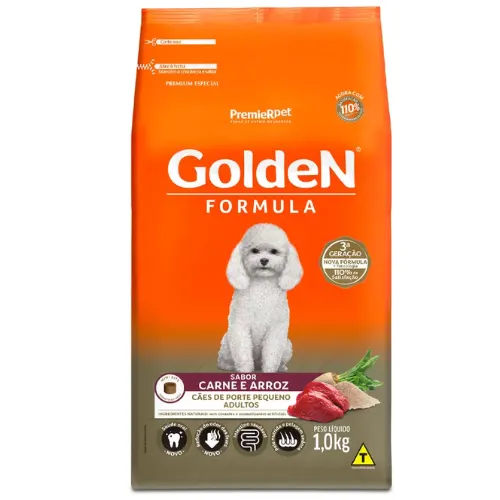 Ração Golden Fórmula Mini Bits Cães Adultos Sabor Carne