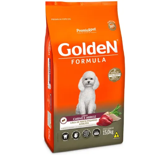 Ração Golden Fórmula Mini Bits Cães Adultos Sabor Carne