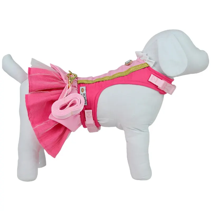 Vestido Lady Aurora Rosa Bonito pra Cachorro GG