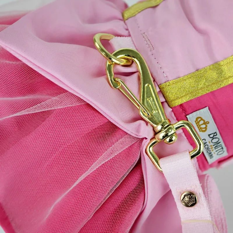 Vestido Lady Aurora Rosa Bonito pra Cachorro GG