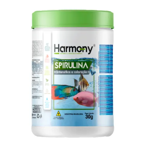 Ração Spirulina Para Peixes - Harmony Fish E 30g- Minas Nutri