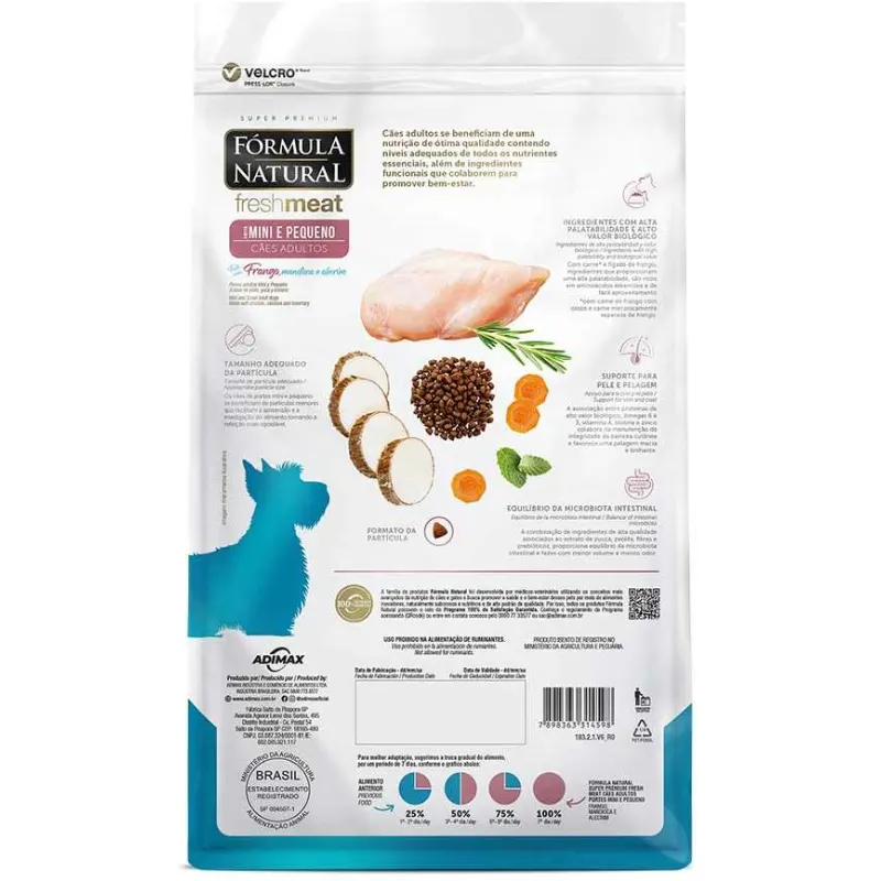 Ração Fórmula Natural Fresh Meat para Cães Adultos de Pequeno Porte 10,1 Kg