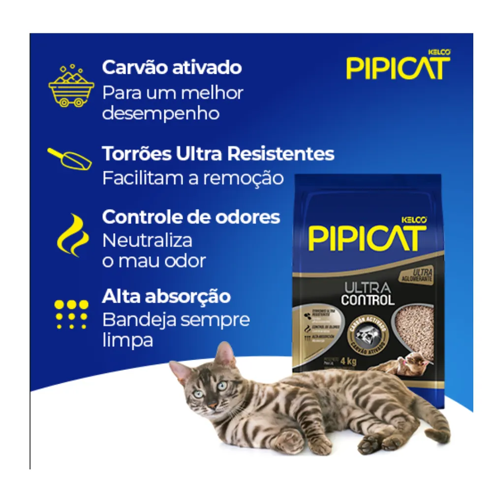 Granulado Sanitário Pipicat Ultra Control- 4Kg