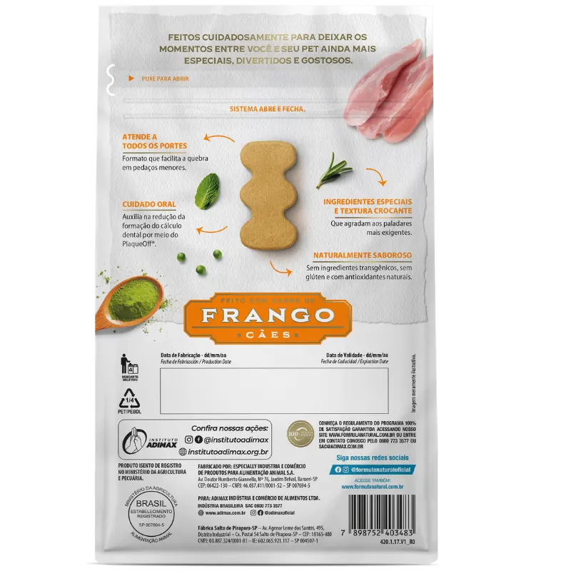 Fórmula Natural Super Premium Fresh Meat Cookies Cães Adultos Frango 150 g