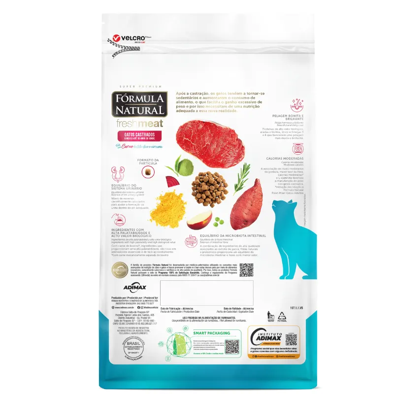 Ração Fórmula Natural Fresh Meat Gatos Castrados Sabor Carne 1 kg