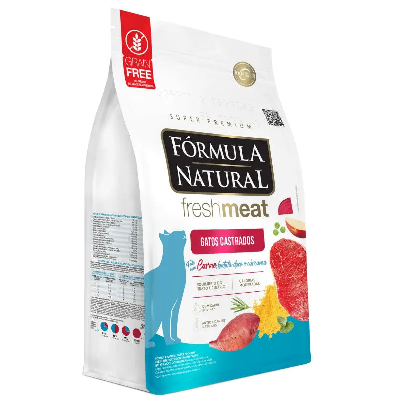 Ração Fórmula Natural Fresh Meat Gatos Castrados Sabor Carne 1 kg