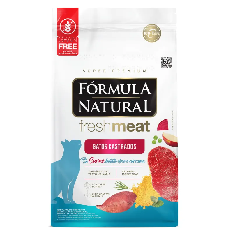 Ração Fórmula Natural Fresh Meat Gatos Castrados Sabor Carne 1 kg