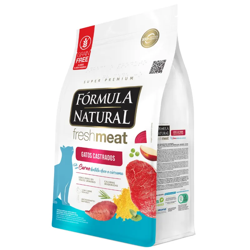 Ração Fórmula Natural Fresh Meat Gatos Castrados Sabor Carne 1 kg