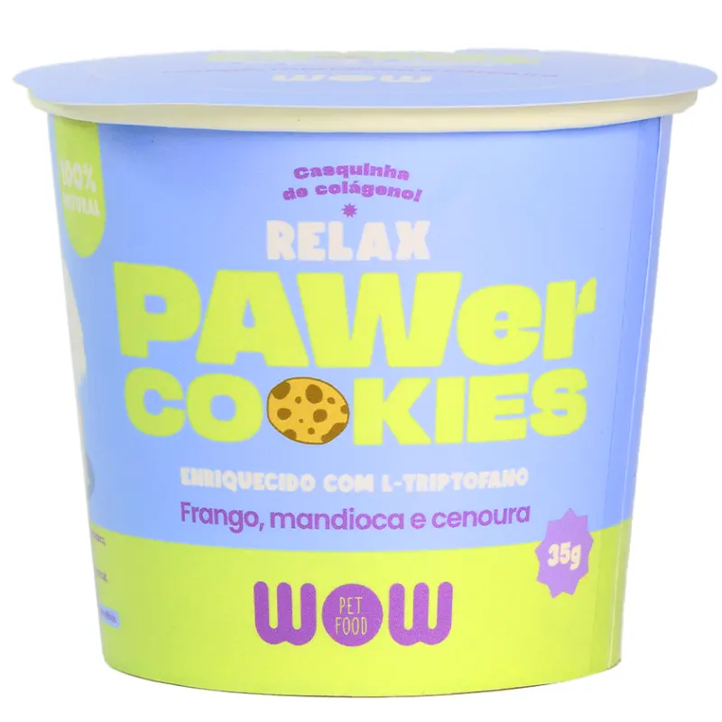 Petisco Natural Pawer Cookies de frango, mandioca e cenoura WOW Pet Food 35 g