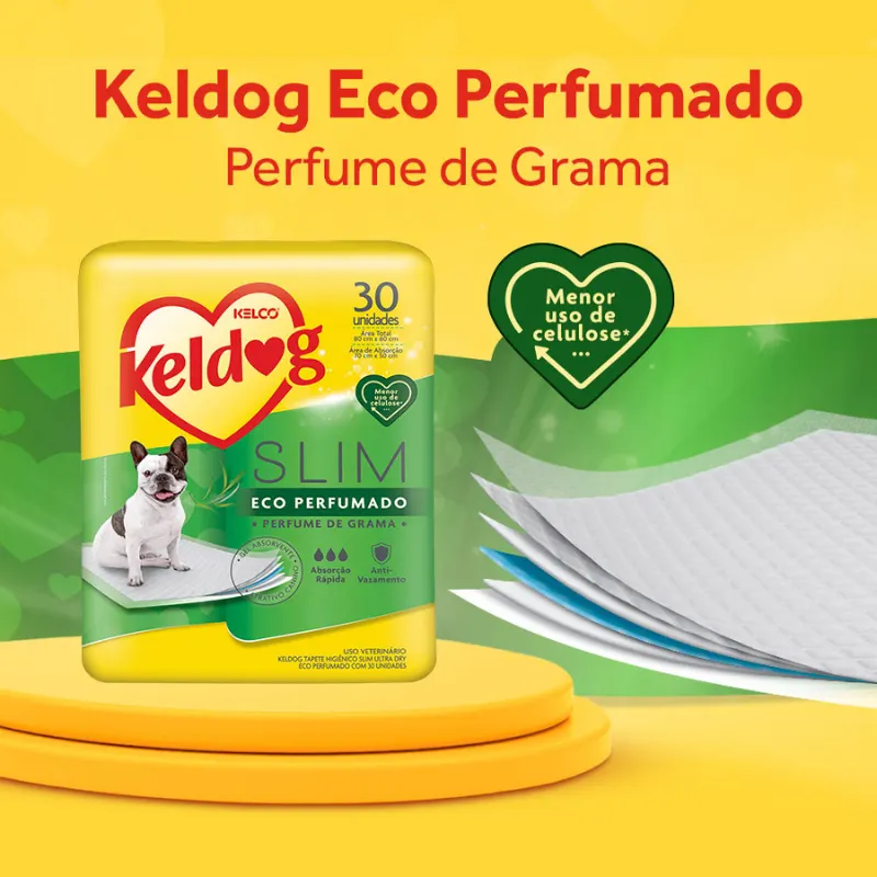 Keldog Tapete Higiênico Slim Ultra Dry Eco Perfumado 30 Un