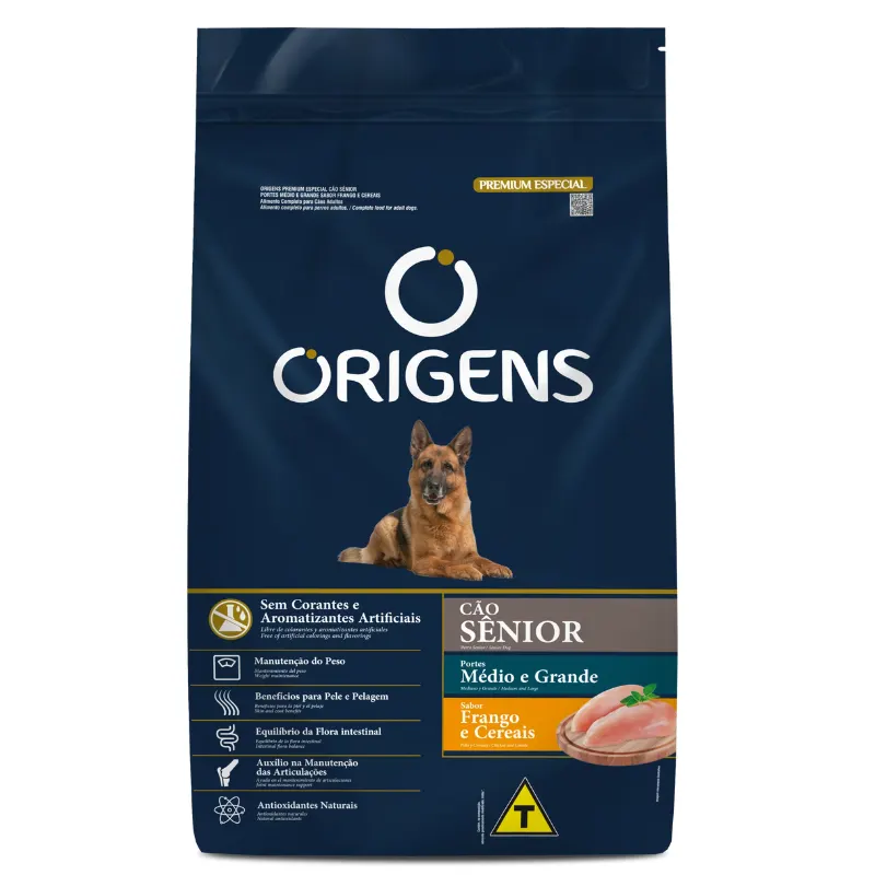 Origens Cão Sênior Médio Grande 15 Kg