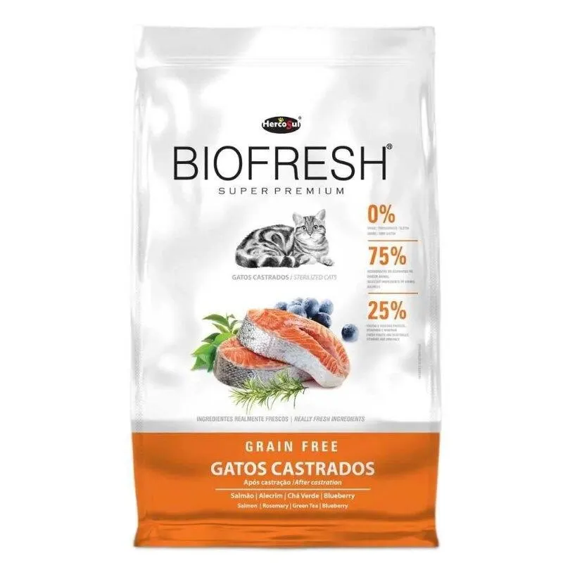 Ração Biofresh Gatos Castrados Salmão 400G