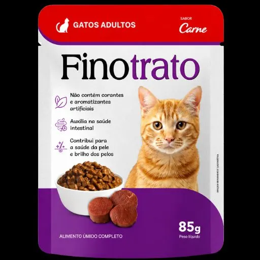 Sachê Finotrato para Gatos Adultos Carne 85 g