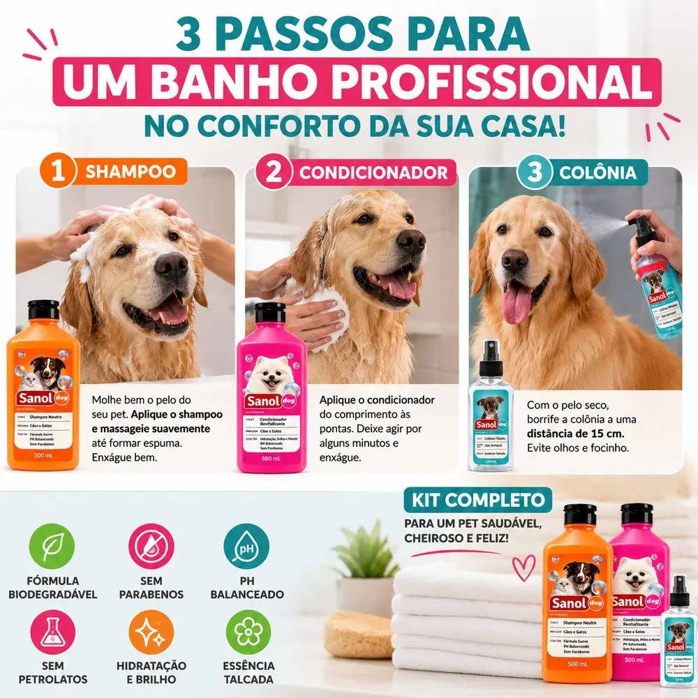 Kit Shampoo Sanol Dog