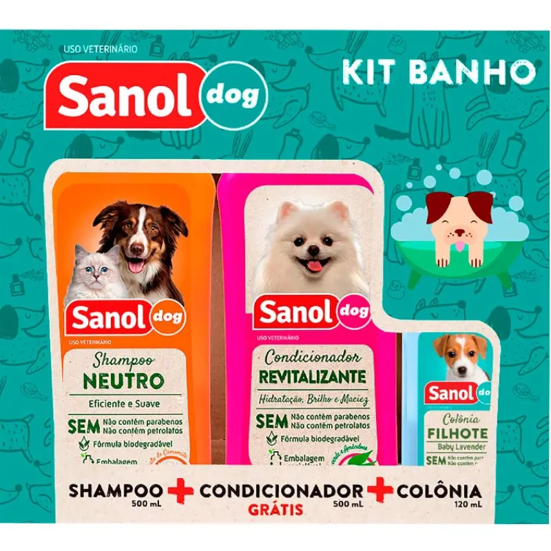 Kit Shampoo Sanol Dog