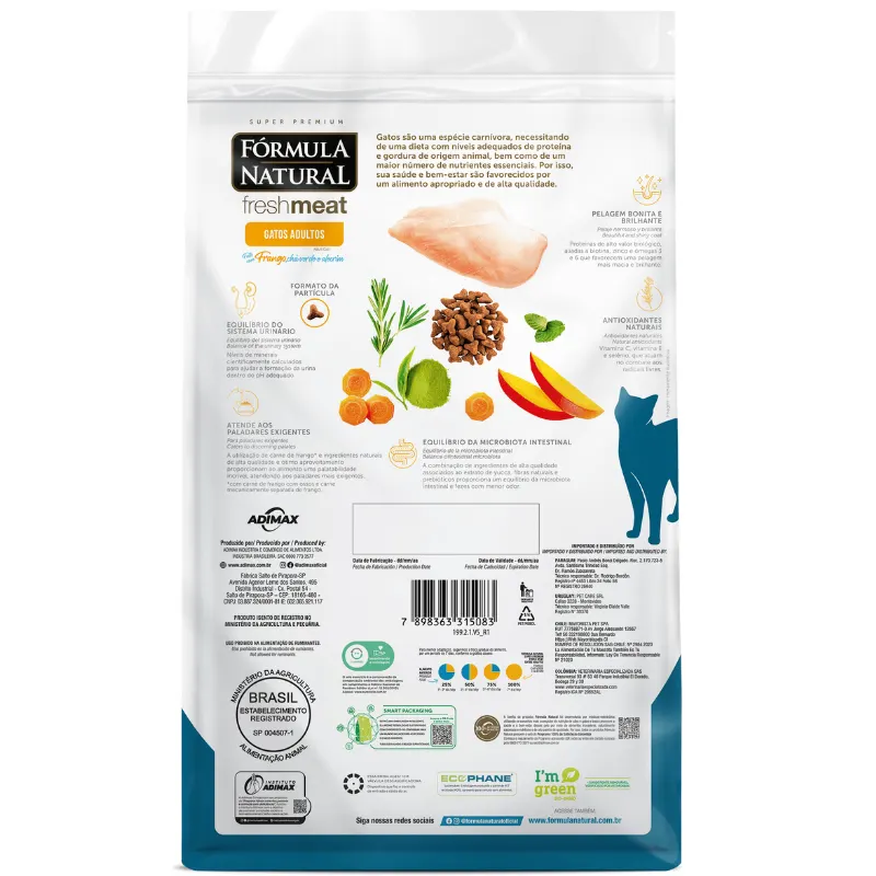 Ração Fórmula Natural Gatos Adultos Frango 10,1 Kg
