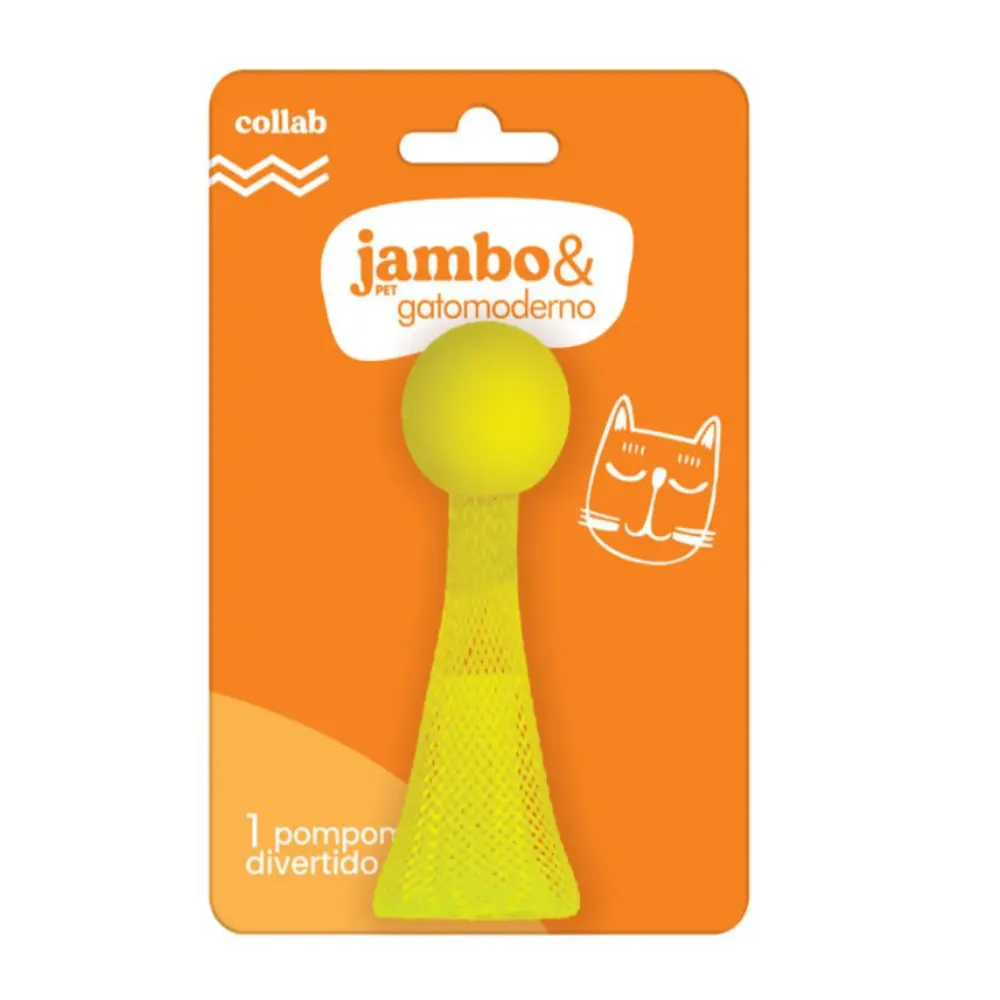 Brinquedo Para Gato Moderno Pompom Amarelo
