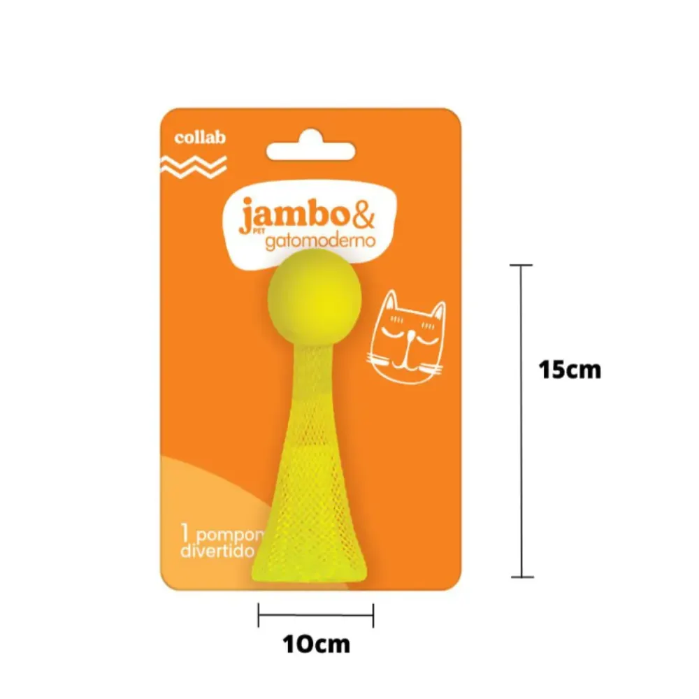 Brinquedo Para Gato Moderno Pompom Amarelo