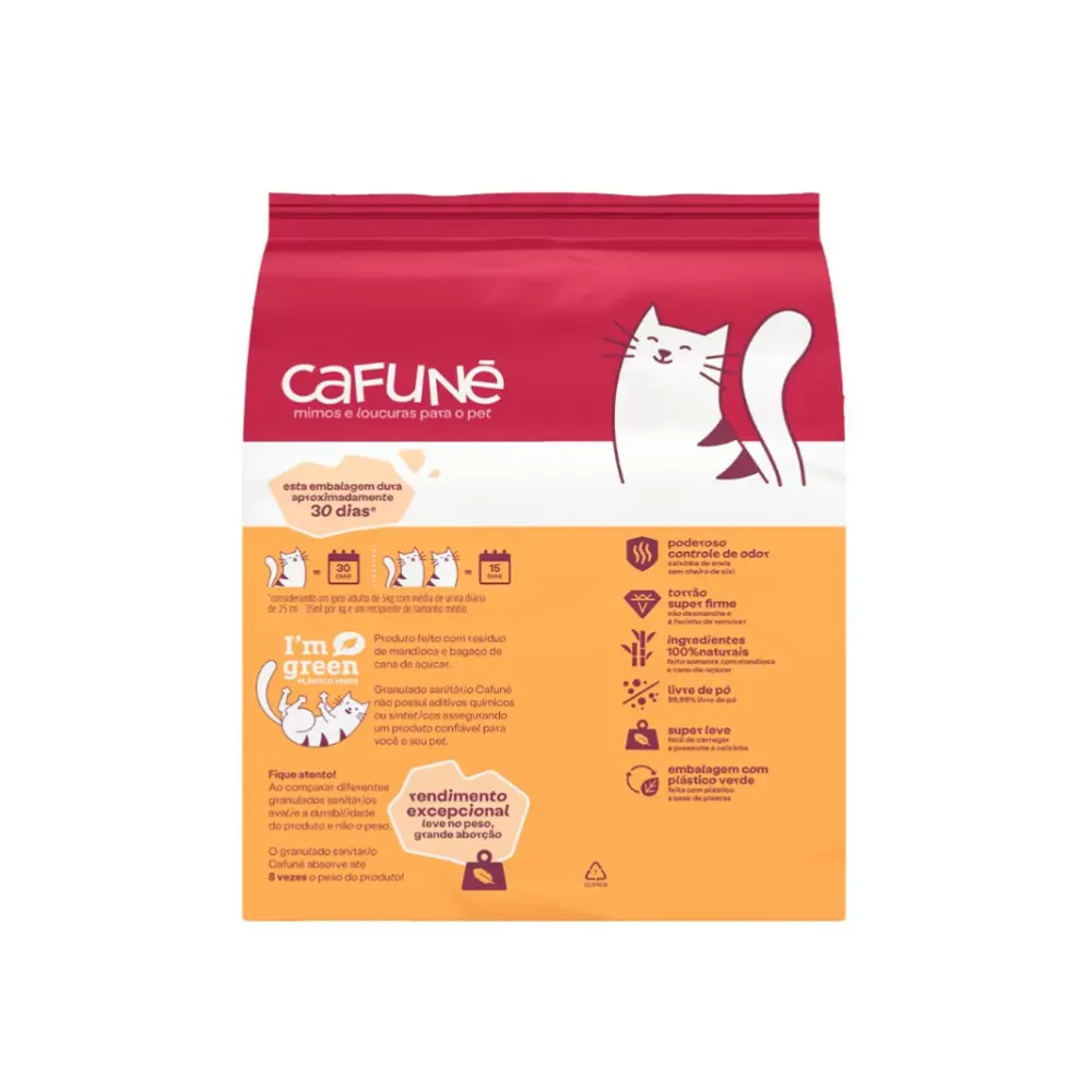 Granulado Sanitário para Gatos Cafuné Pacote 1,3kg