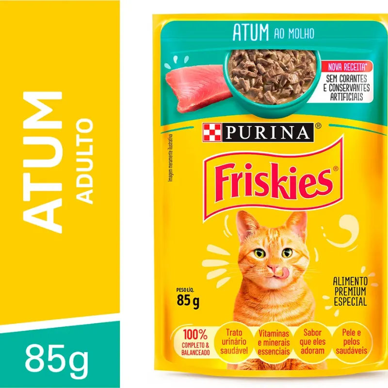 Friskies Sachês para Gatos Adultos Sabor Atum 85g
