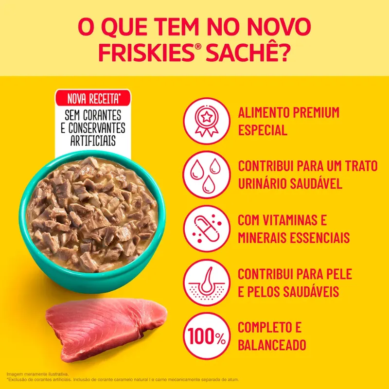 Friskies Sachês para Gatos Adultos Sabor Atum 85g