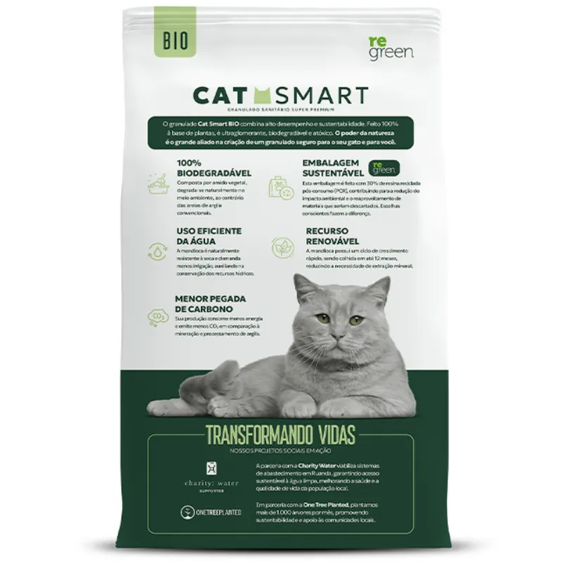 Areia Higiênica Cat Smart Grãos Médios para Gatos 4 kg