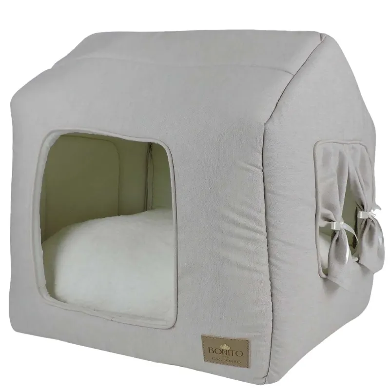 Casinha Retangular Linen Bege U
