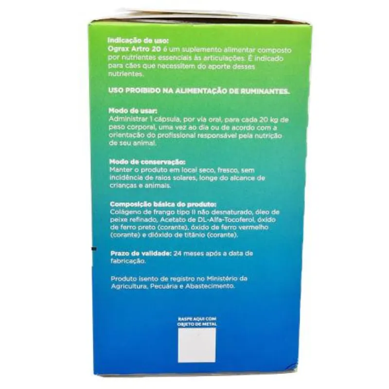 Avert Ograx Artro 20 Com 30 Cápsula