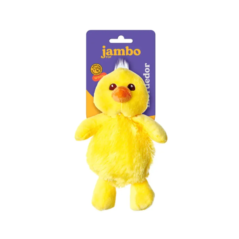 Brinquedo Jambo Mordedor Pelúcia Pop Fofa Pato para Cães