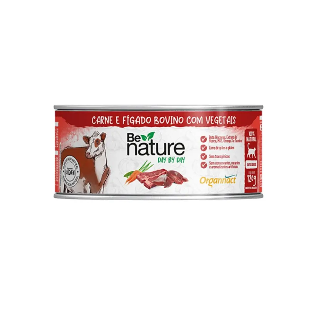 Alimento Úmido Be Nature Organnact Day by Day Gatos Idosos 120g