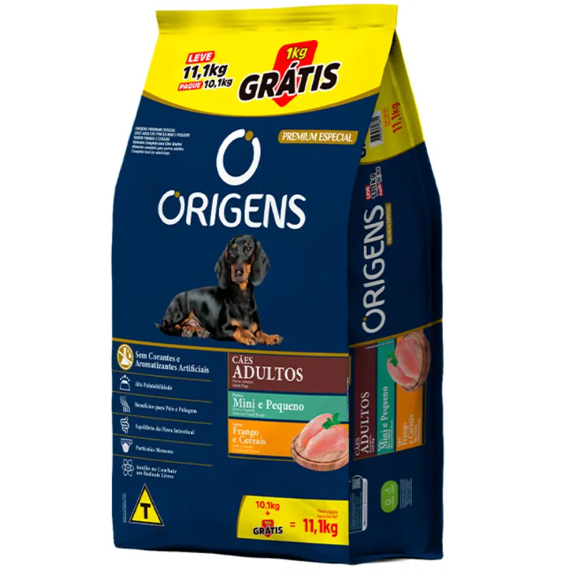 Ração Origens para Cães Mini e Pequenos Frango e Cereais 11,1 Kg