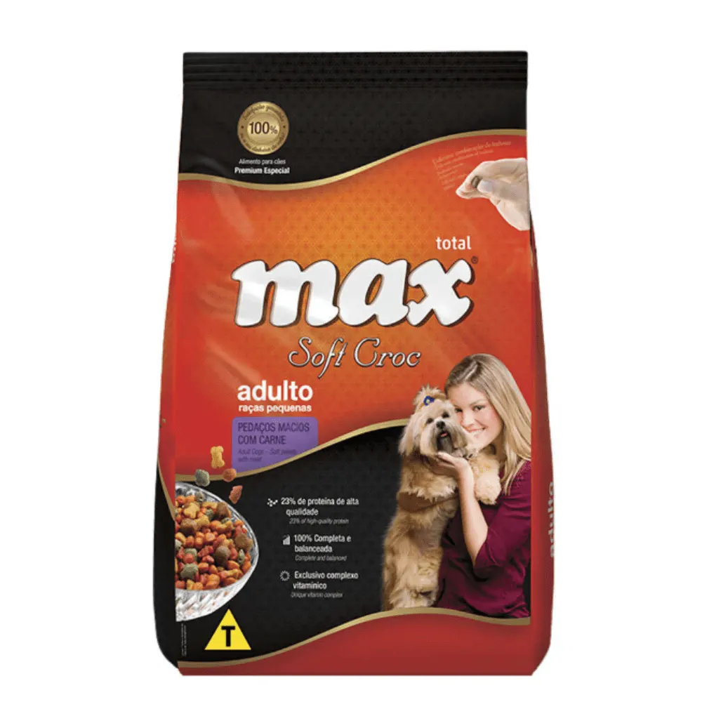 Ração Total Max Soft Croc Cães Adultos Raças Pequenas 20Kg