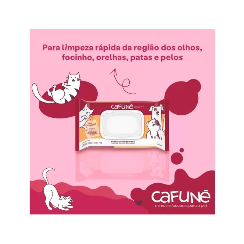 Cafuné Toalhas Umedecidas sem Fragrância 50 Unidades