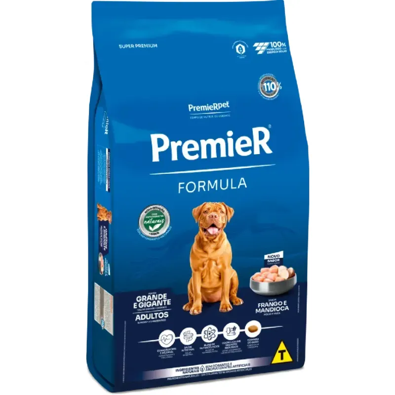 Ração Premier Fórmula Cães Adultos Raças Grandes e Gigantes Sabor Frango