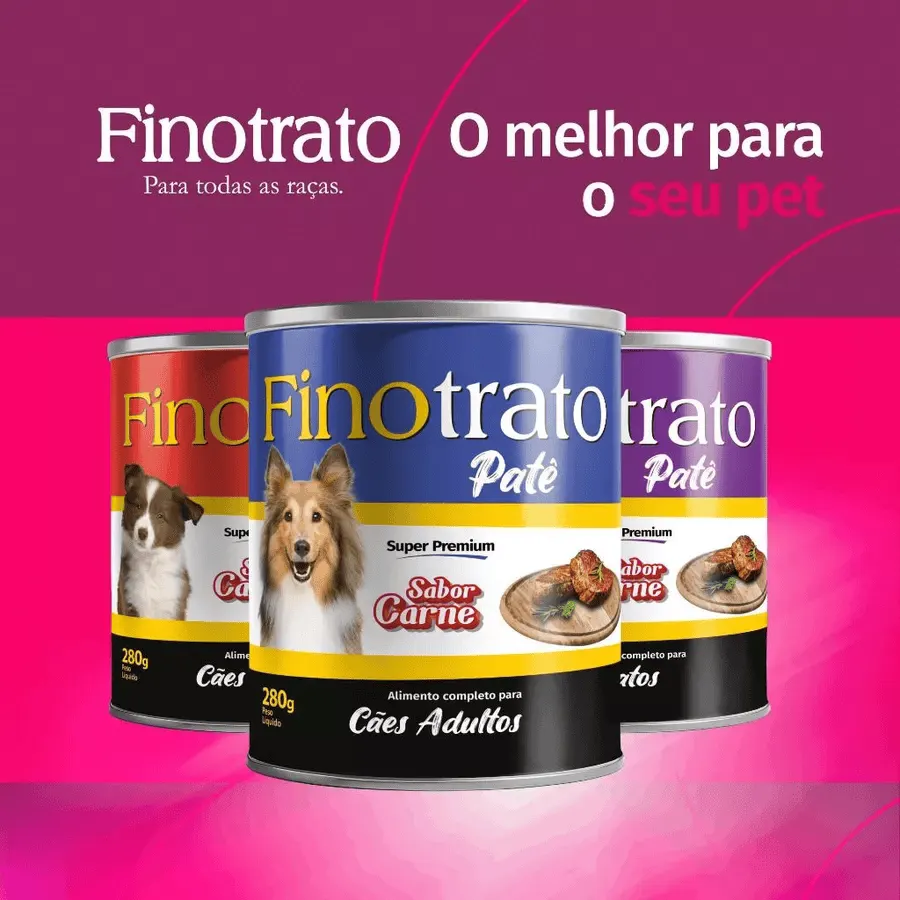 Patê Finotrato Sabor Carne para Cães Adultos 280 g