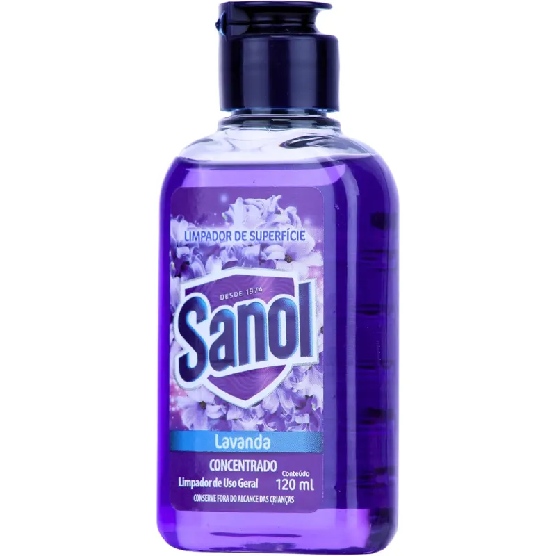 Sanol Limpador Concentrado de Superfície Lavanda 120 ml