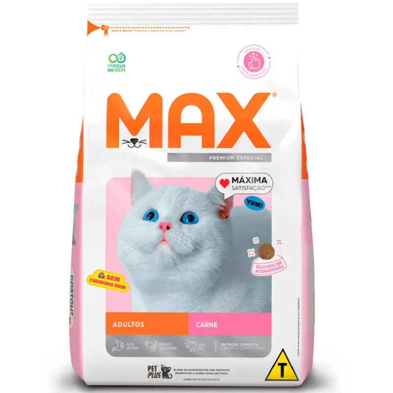 Ração Max Gatos Adultos Castrados Sabor Frango 1 Kg