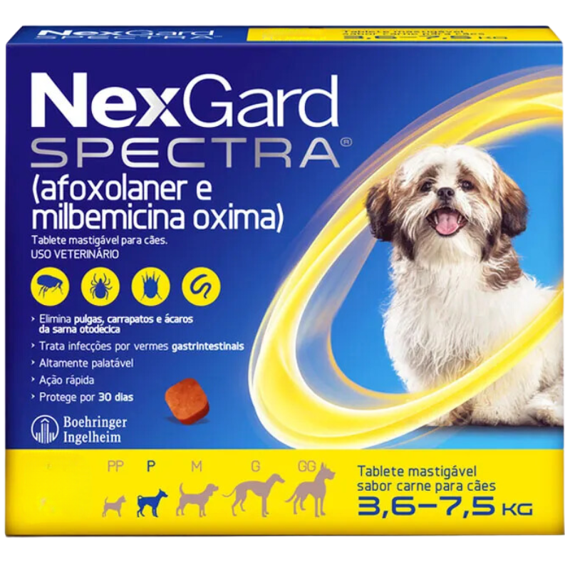 Nexgard Spectra para Cães de 3,6 a 7,5 Kg