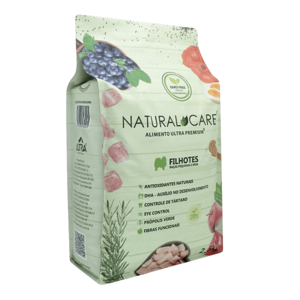 Ração Natural Care Para Cães Filhote Mini Pequena