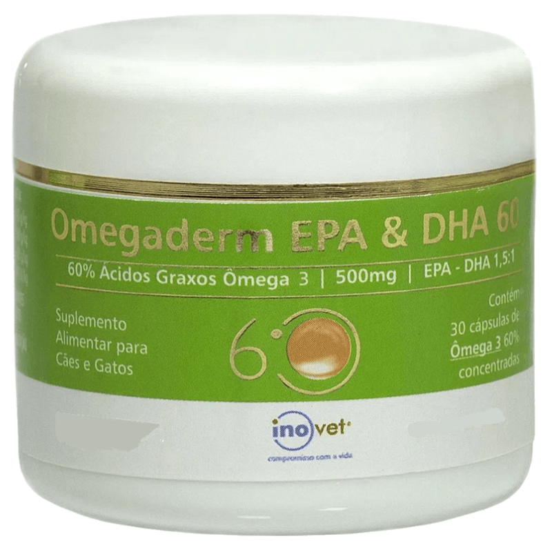 Omegaderm 60% EPA/DHA 500 mg 30 Capsulas Inovet