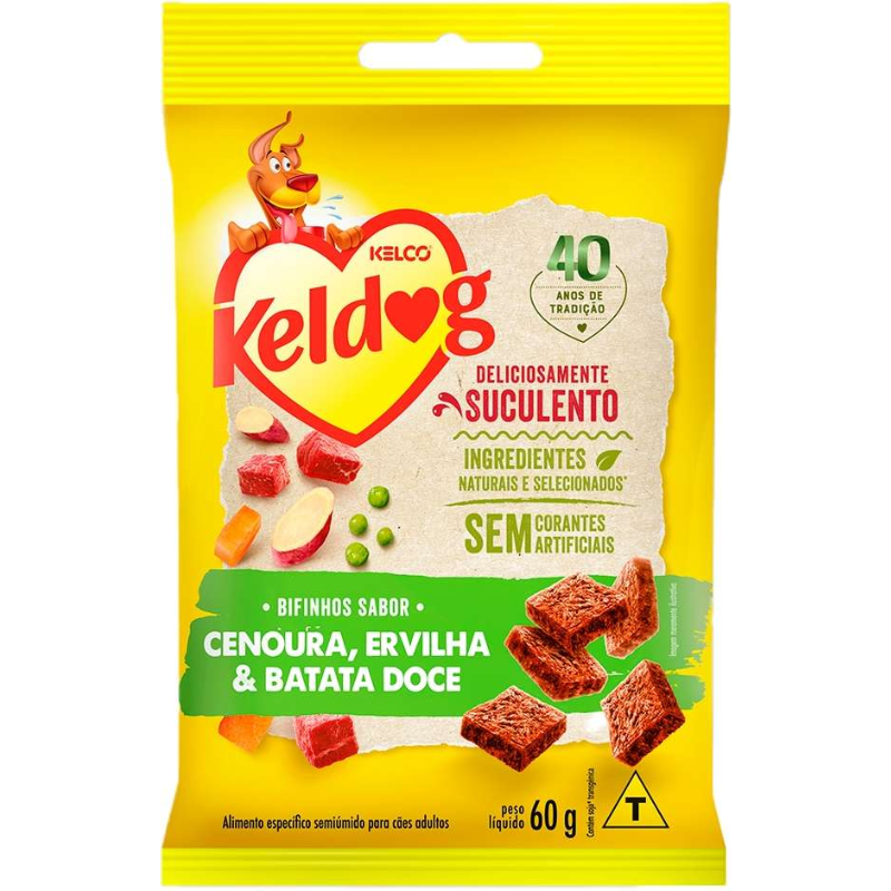 Keldog Bifinho Cenoura e Ervilha e Batata Doce Sl 60 g