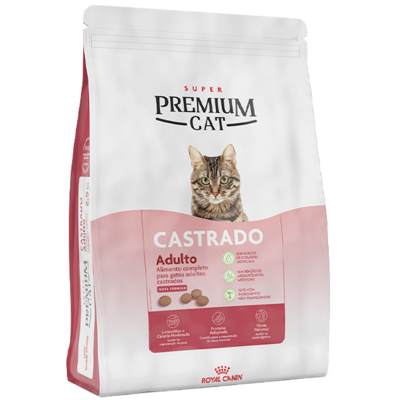 Ração Royal Canin Super Premium Cat para Gatos Adultos Castrados 2,5 Kg