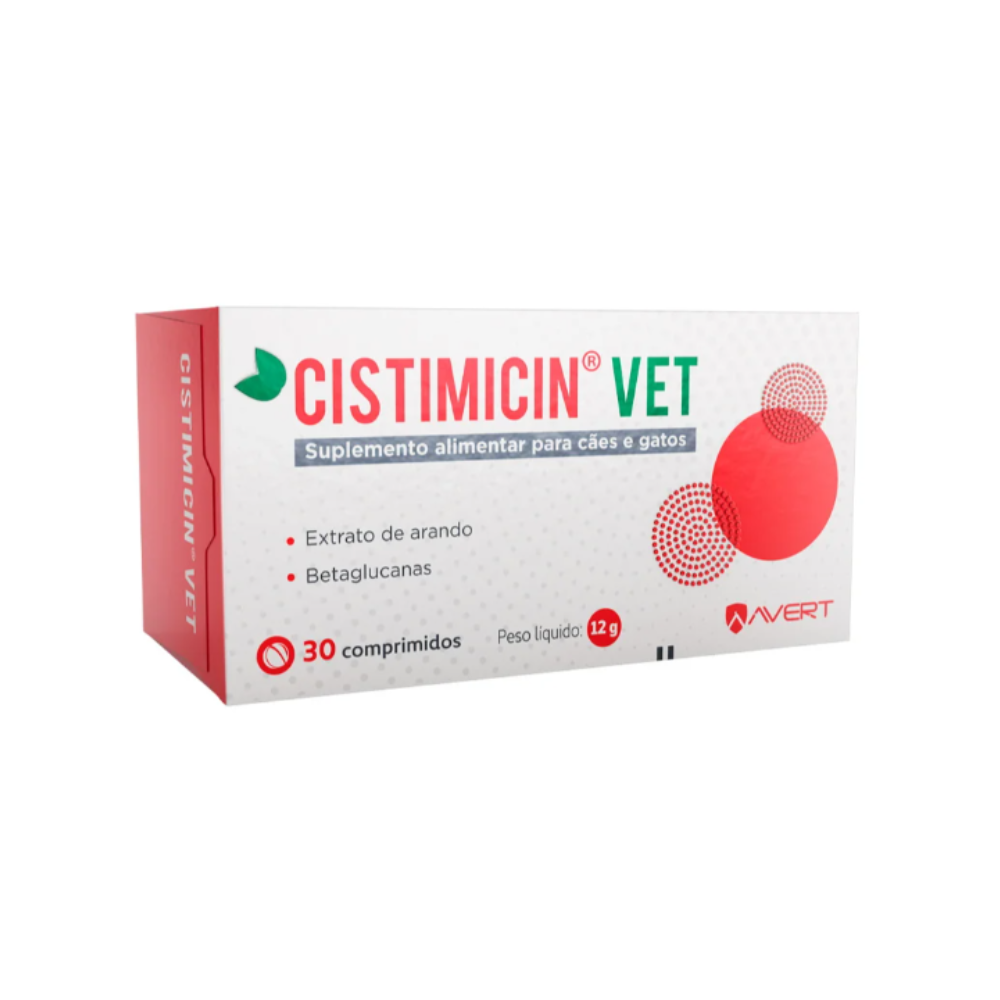 Suplemento Alimentar Avert Cistimicin Vet Cães/Gatos 30 Comprimidos
