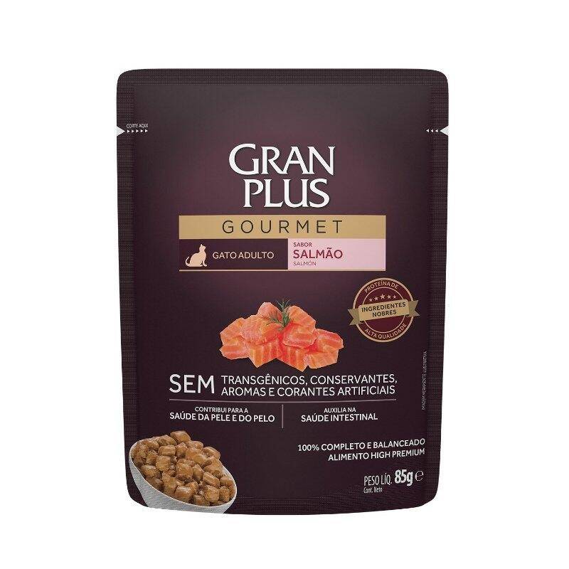 GranPlus Gourmet Sachê Gatos Adultos Salmão 85g