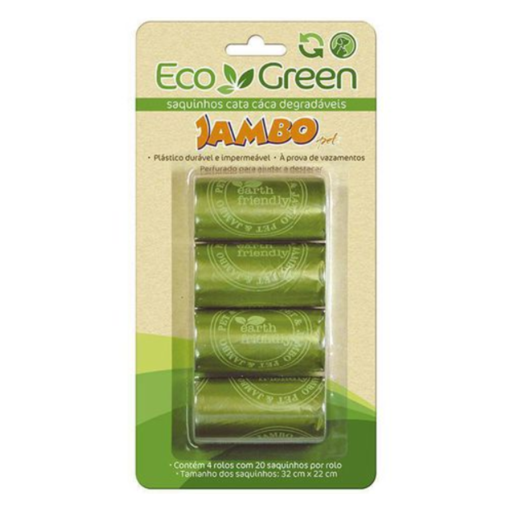 Refil Sacolas 4 Rolos Bio Eco Green