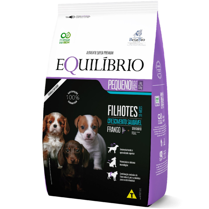 Ração Equilíbrio para Cães Filhotes Porte Pequeno Sabor Frango 2,5 Kg